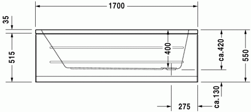 Duravit D-Code 170x70 egyenes kád 700098 (700098000000000)