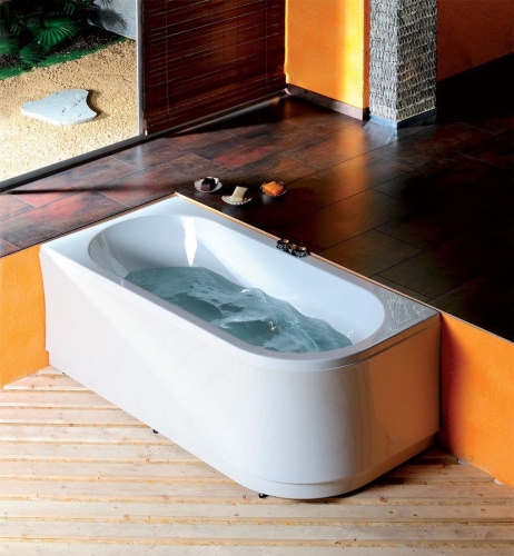 Sapho POLYSAN VIVA 175x80 cm balos aszimmetrikus kád, fehér 70119