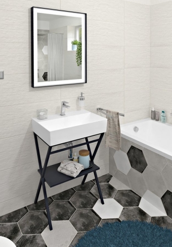 Sapho AQUALINE SISTEMA 60x42cm kerámiamosdó, fehér 10SF50060