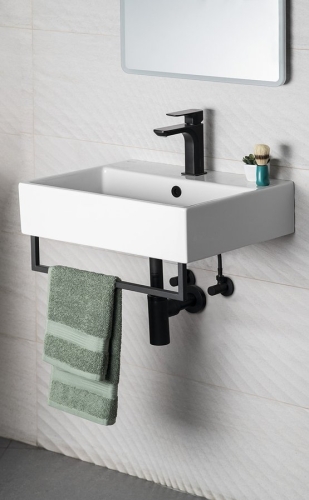 Sapho AQUALINE SISTEMA 60x42cm kerámiamosdó, fehér 10SF50060