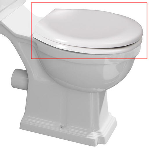 Aqualine ANTIK WC ülőke, MDF, fehér/króm (AK105)