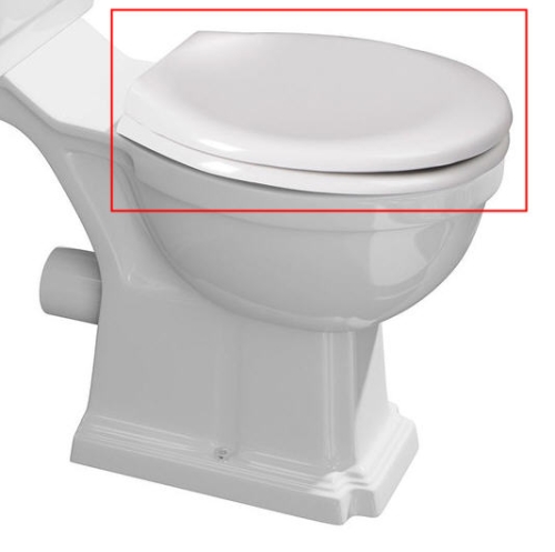 Aqualine ANTIK WC ülőke, MDF, fehér/króm (AK105)