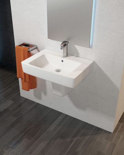 Aqualine MODIS 55x45 cm mosdó, pultra ültethető vagy falra szerelhető (FS9A1)