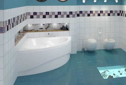 M-Acryl Rita 150x150 cm-es sarokkád kádlábbal 12000