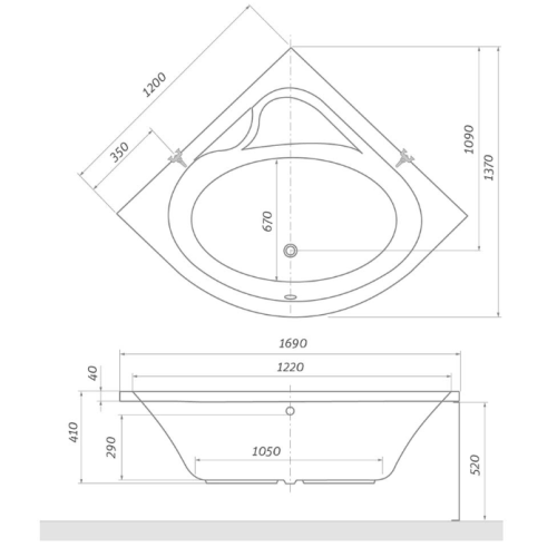 Roltechnik Flora Neo 120x120 sarokkád (9590000)