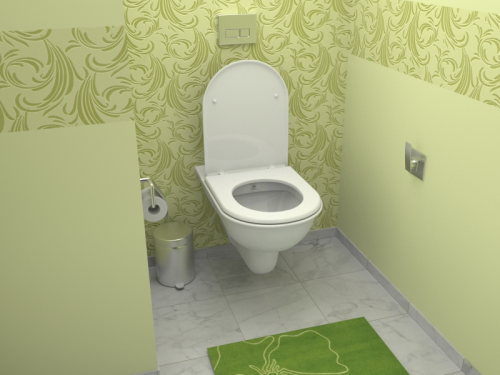Creavit SELIN - WC + BIDÉ 2in1 - SL320 falra szerelhető WC bidével
