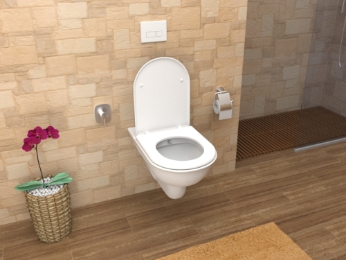 Creavit SELIN - WC + BIDÉ 2in1 - SL320 falra szerelhető WC bidével