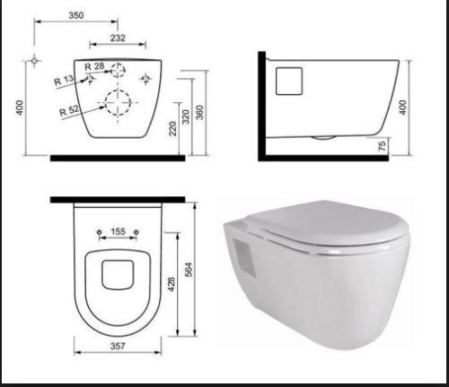 Creavit TEKKO - WC + BIDÉ 2in1 - TP328 falra szerelhető WC bidével