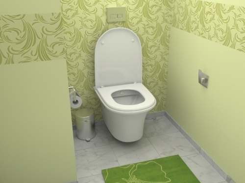 Creavit MOON - WC + BIDÉ 2in1 - MO320 falra szerelhető WC bidével