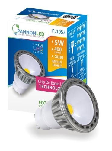 Pannonled GU10 SPOT 5Watt COBLED WW 400 Lm (melegfehér) (1053)
