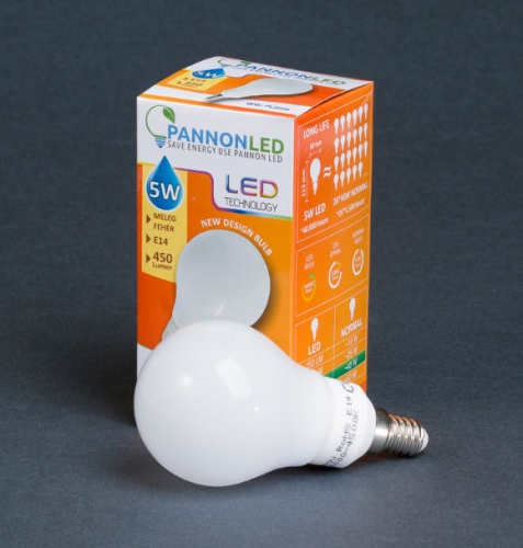 Pannonled E14 Kisgömb 5 Watt WW 450 Lm (melegfehér) (2056)