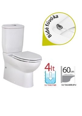 Creavit SEDEF - WC + BIDÉ 2in1 - SD3842 rövidített kombi-UNI