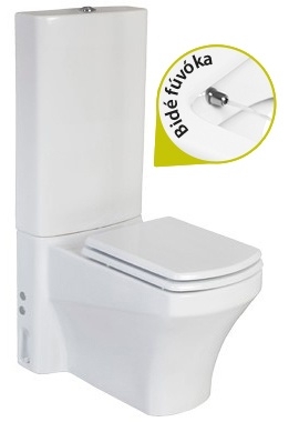 Creavit SORTI - WC + BIDÉ 2in1 - SR3141 kombi WC+BIDÉ - UNI kifolyású