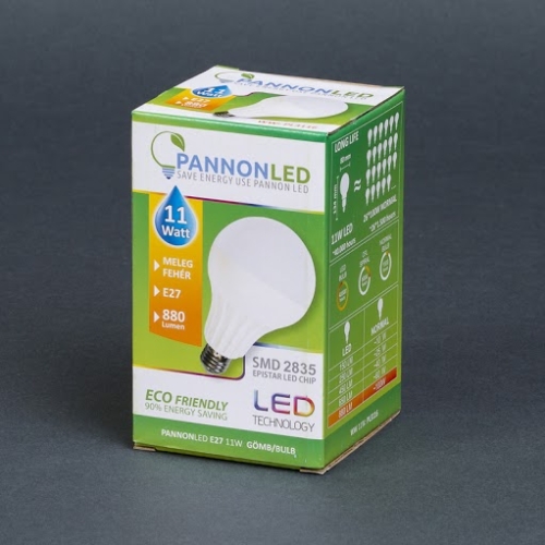 Pannonled E27 Gömb 11Watt ( Classic - 270°) WW 880 Lm (melegfehér) (3116)