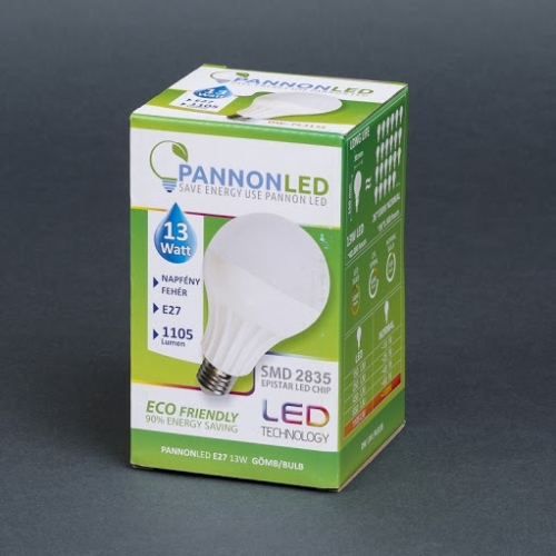 Pannonled E27 Gömb 13Watt ( Classic - 270°) DW 1105 Lm (napfényfehér) (3135)