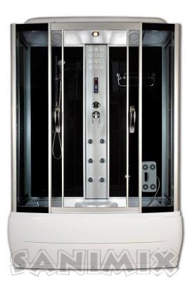 Sanimix 150x85 cm Hidromasszázs zuhanykabin elektonikával 22.8011-150 (kádkabin)