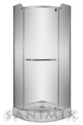 Sanimix 80x80x210 cm Negyedköríves zuhanykabin nyíló ajtóval zuhanytálcával 22.1532-80/3