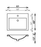 Tboss Modena 60 fürdőszobabútor komplett szett   (dió, #pipere tükörrel)