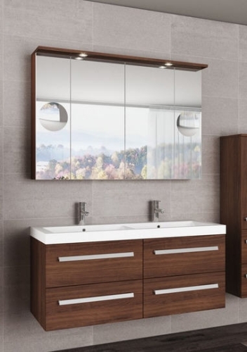 Tboss Modena 120 fürdőszobabútor komplett szett  (sonoma, #sima tükörrel)