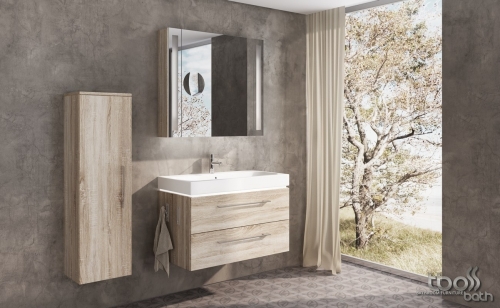 Tboss Icon 90 fürdőszobabútor komplett szett   (sonoma, #pipere tükörrel)