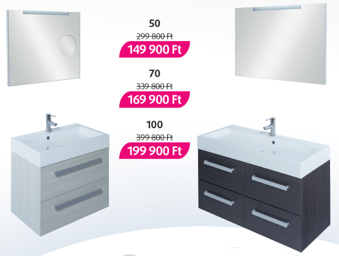 Tboss Orinoko 500 fürdőszobabútor komplett szett   (venge, #pipere tükörrel)