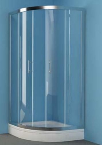 Kolpa-San Q-Line TKP 100x100 negyedköríves zuhanykabin Silver átlátszó üveggel