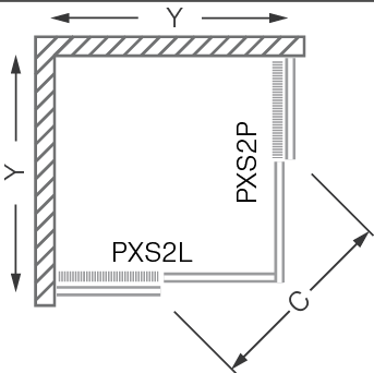 Roltechnik Proxima Line PXS2L 80 cm-es négyszögletes zuhanykabin (egyik fele-baloldali rész) (brillant, transparent, 78,5-81x185 cm, 537-8000000-00-02)