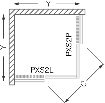 Roltechnik Proxima Line PXS2L 80 cm-es négyszögletes zuhanykabin (egyik fele-baloldali rész) (brillant, satinato, 78,5-81x185 cm, 537-8000000-00-15)