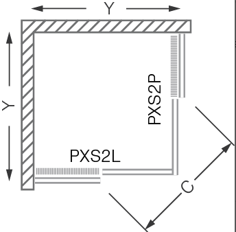 Roltechnik Proxima Line PXS2P 100 cm-es négyszögletes zuhanykabin (egyik fele-jobboldali rész) kétrészes tolóajtóval (brillant, transparent, 98,5-101x185 cm, 538-1000000-00-15)