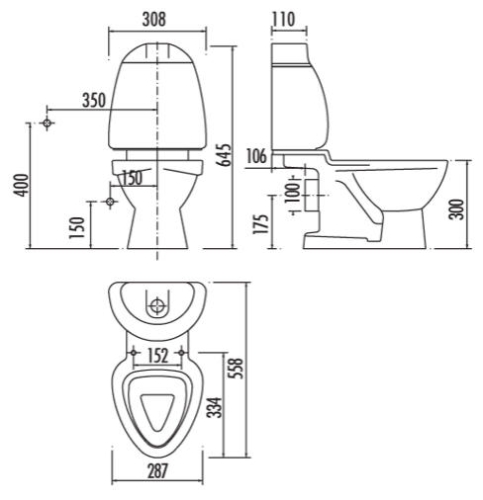 Sapho KID gyermek kombi WC tartállyal, hátsó kifolyású, színes mintával (CK311.400.0F)
