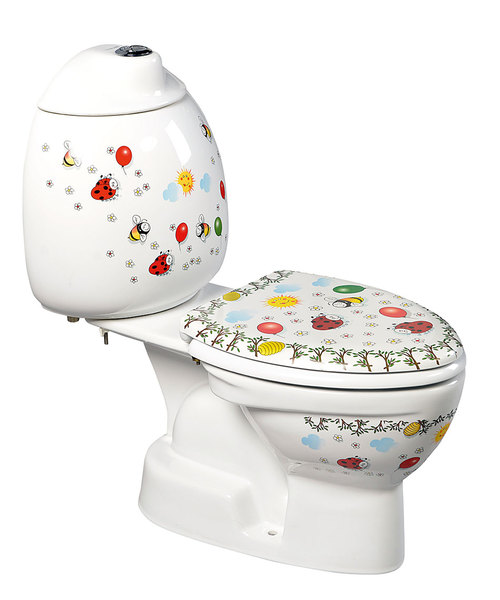 Sapho KID gyermek kombi WC tartállyal, hátsó kifolyású, színes mintával (CK311.400.0F)