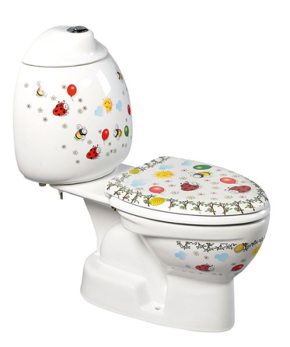 Sapho KID gyermek kombi WC tartállyal, hátsó kifolyású, színes mintával (CK311.400.0F)
