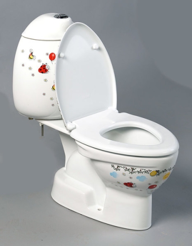 Sapho KID gyermek kombi WC tartállyal, hátsó kifolyású, színes mintával (CK311.400.0F)