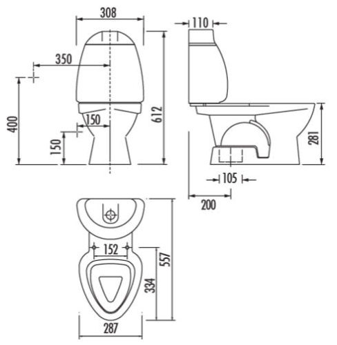 Sapho KID gyermek kombi WC tartállyal, alsó kifolyású, színes mintával (CK301.400.0F)