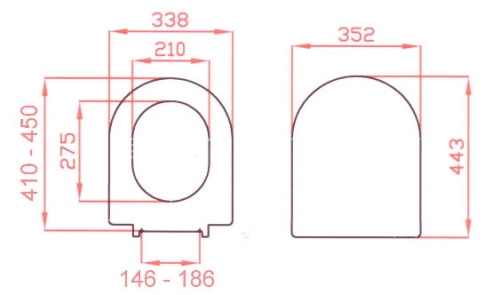Aqualine Lucy WC ülőke, duraplast, fehér (DP100)