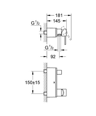 Grohe Allure egykaros zuhanycsaptelep 32846 000 (32846000)