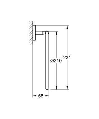 Grohe Bau Cosmopolitan törülközőtartós polc 600 mm 40462 000 (40462000)