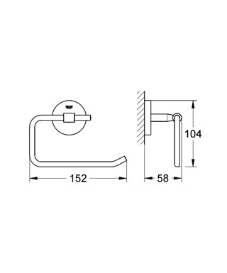Grohe Bau Cosmopolitan wc papír taró 40457 000 (40457000)