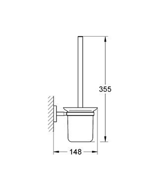 Grohe Bau Cosmopolitan wc kefe tartóval 40463 000 (40463000)
