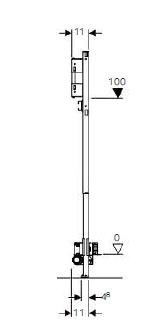 Geberit Duofix szerelőelem zuhanyzókhoz, falsík alatti lefolyóval, vékony aljzathoz, falsík alatti csaptelephez, 130 cm 111.585.00.1