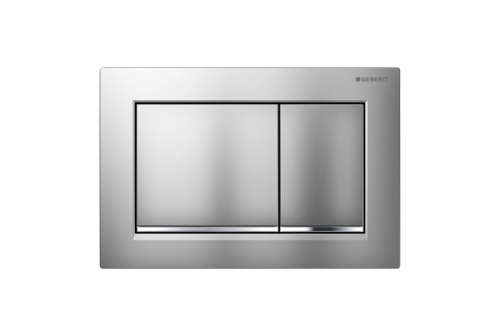 Geberit Omega30 kétmennyiséges öblítésű működtető nyomólap matt króm / fényes króm / matt króm 115.080.KN.1