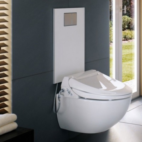 Geberit Design fedlap AquaClean utólagos vízbekötéséhez fehér üveg 115.324.SF.1