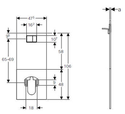Geberit Design fedlap AquaClean Sela utólagos vízbekötéséhez fehér üveg 115.328.SF.1