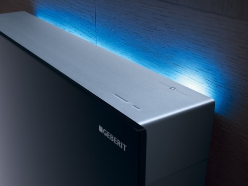 Geberit Monolith Plus szerelőmodul talpon álló WC-hez, P-könyökkel barna üveggel, 101 cm magas 131.202.SQ.1
