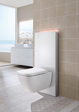 Geberit Monolith Plus szerelőmodul fali WC-hez fehér üveg 101 cm 131.221.SI.1
