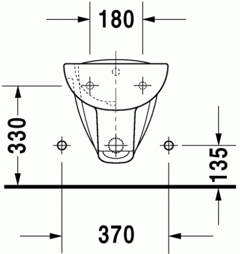 Duravit D-Code fali bidé 225715 (22571500002)