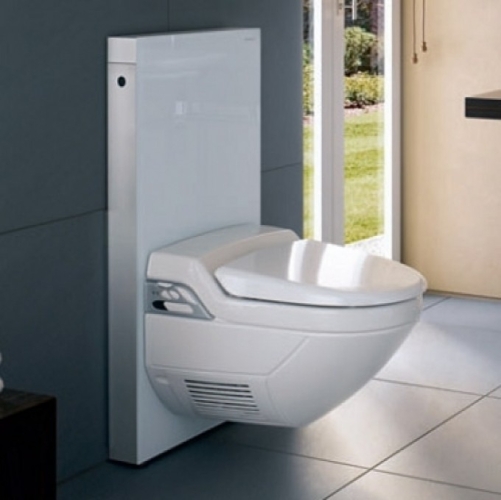 Geberit Monolith szerelőmodul AquaClean 8000/8000 plushoz fehér üveggel, 101 cm magas 131.024.SI.1
