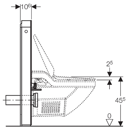 Geberit Monolith szerelőmodul AquaClean 8000/8000 plushoz fehér üveggel, 101 cm magas 131.024.SI.1