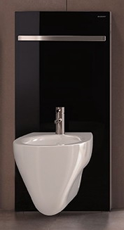 Geberit Monolith szerelőmodul bidéhez fekete üveg / alumínium, 101 cm magas 131.030.SJ.1