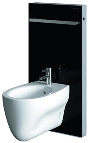 Geberit Monolith szerelőmodul bidéhez fekete üveg / alumínium, 101 cm magas 131.030.SJ.1